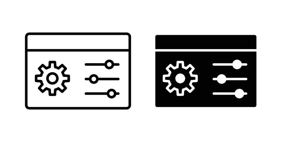 Control panel icon graphic element. web icon set Stock Illustration