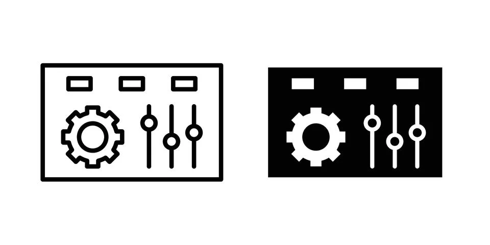 Control panel icon Illustration Eps10 for web or app Stock Illustration