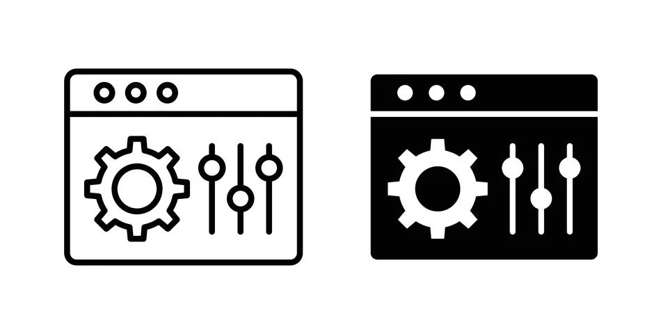 Control panel icon illustration. Pixel perfect vector graphics Stock Illustration