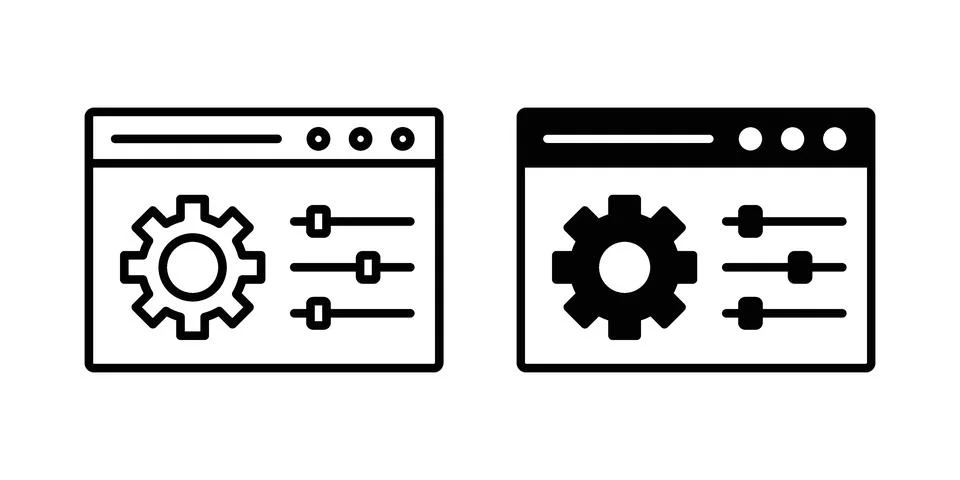 Control panel icon or illustration vector symbols Stock Illustration