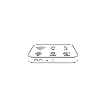 Control panel icon simple line art device interface Illustrazione stock