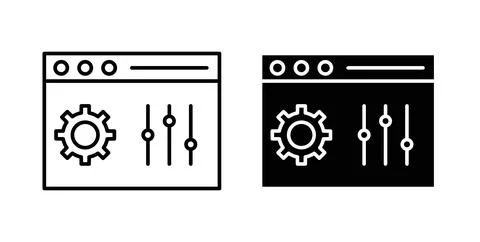 Control panel icon symbol. Flat Vector illustration Stock Illustration