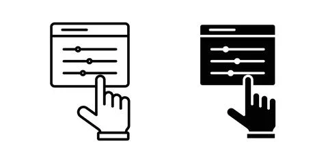 Control panel icon symbol. Flat Vector illustration Stock Illustration