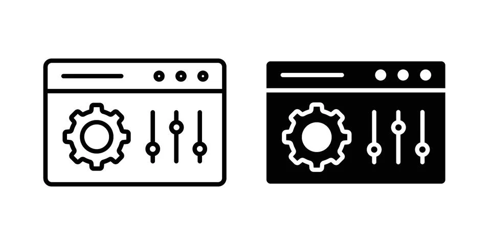 Control panel icon vector design illustrations 스톡 일러스트