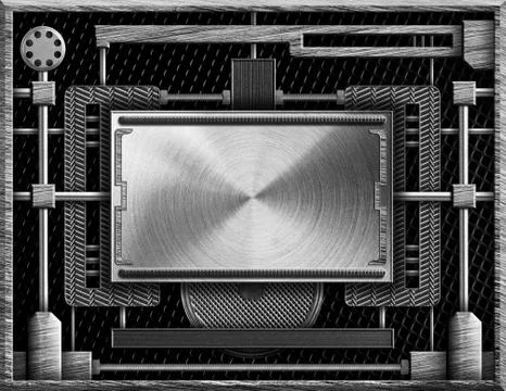 Control panel of a industrial device Illustrazione stock