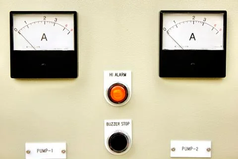 Control panel lights. Stock Photos