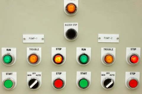 Control panel lights. Stock Photos