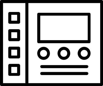 Control Panel Line Icon Design Stock Illustration