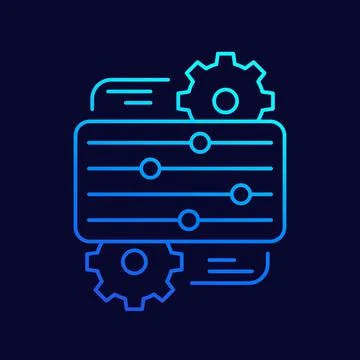 Control panel line icon for web and apps Stock Illustration