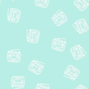 Control panel line vector seamless pattern flat イラスト素材