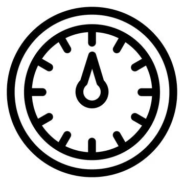 Control panel linear icon. Car speedometer symbol Ilustração Stock