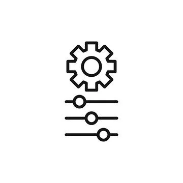Control panel logo sign vector outline イラスト素材