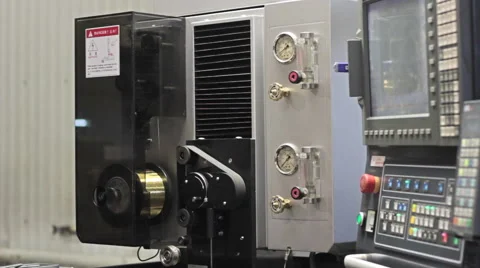 Control panel with lots of buttons for CNC machining centerchanging 스톡 동영상 60235203