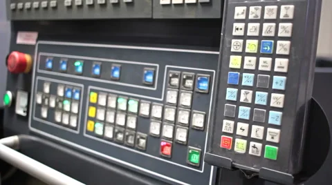 Control panel with lots of buttons for CNC machining centerchanging Vidéo 60235250