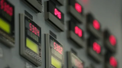 Control panel on machinery,HD Stock Footage 117902715