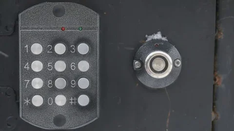 Control panel of the modern intercom system Stock Footage 69213053