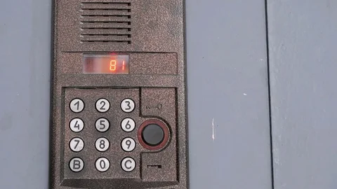 Control panel of the modern intercom system Stock Footage 71508559
