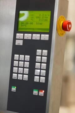 Control panel for modern laboratory equipment Foto stock