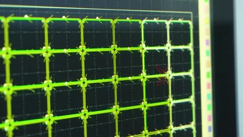 Control panel of a modern machine. CNC machine monitor screen. Modern CNC panel Video stock 247005880