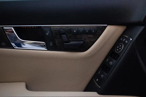 Control panel of the modern new car Fotos Stock