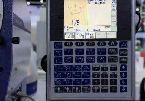 Control panel of a Profile Projector Stock Photos