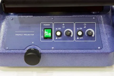 Control panel of  Profile Projector Stock Photos