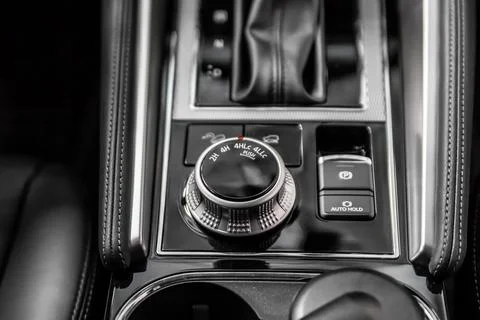 Control panel for off-road functions. SUV driving mode switch. Management of  Foto stock