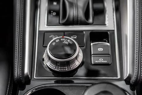 Control panel for off-road functions. SUV driving mode switch. Management of  Stock-Fotos