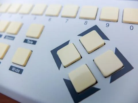 Control panel for rotating video cameras Stock Photos