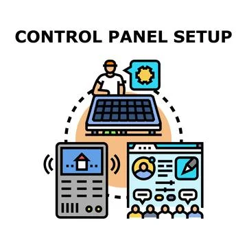 Control panel setup for smart energy management system Stock Illustration