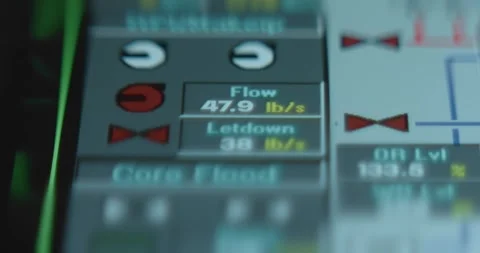 Control panel showing data of Nuclear plant function Stock Footage 321755137