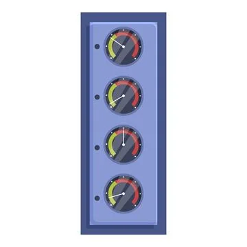 Control panel showing key performance indicators Stock Illustration