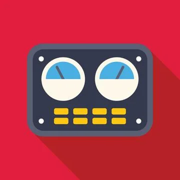 Control panel showing performance indicators with gauges and switches Stock Illustration