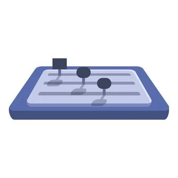 Control panel showing three levers for remote control system Stock Illustration