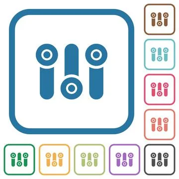 Control panel simple icons Stock Illustration