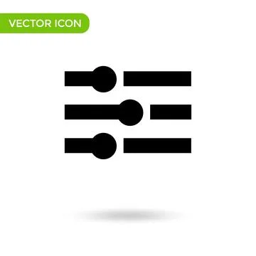 Control panel slide equalizer icon. minimal and creative icon isolated on whi 스톡 일러스트