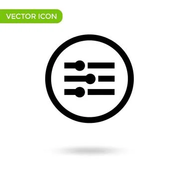 Control panel slide equalizer icon. minimal and creative icon isolated on whi イラスト素材