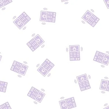 Control panel smart home glyph seamless pattern Stock Illustration