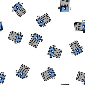 Control panel smart home vector seamless pattern イラスト素材