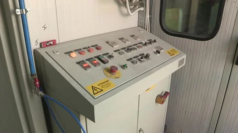 Control panel at steering wheel factory Stock Footage 22413817