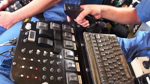 Control panel of submarine. Stock Footage 72548148