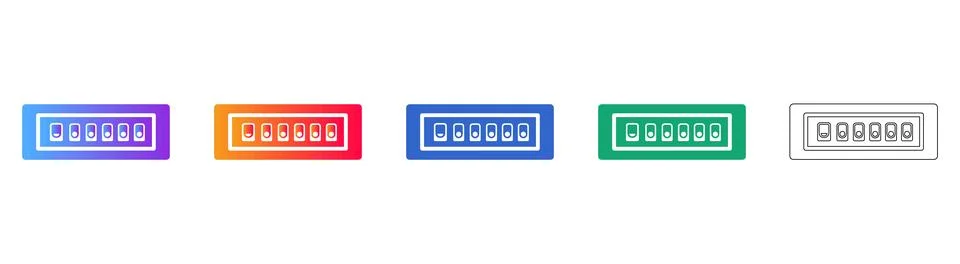 Control Panel Switch Icons Illustrazione stock