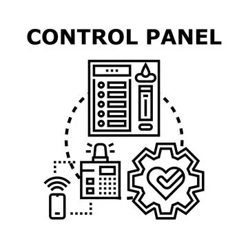Control panel system for smart house automation technology Stock Illustration