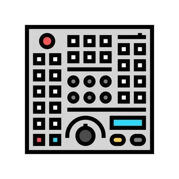 Control panel tool work color icon vector illustration Illustrazione stock