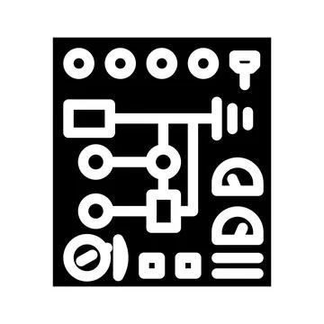 Control panel tool work glyph icon vector illustration Illustrazione stock