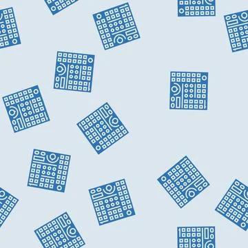 Control panel tool work glyph seamless pattern Illustrazione stock