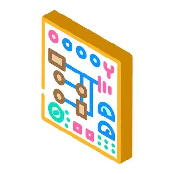 Control panel tool work isometric icon vector illustration Illustrazione stock