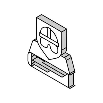 Control panel tool work isometric icon vector illustration Illustrazione stock