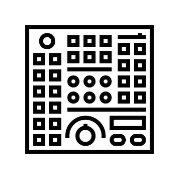 Control panel tool work line icon vector illustration Illustrazione stock