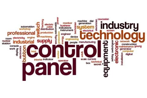 Control panel word cloud Illustrazione stock